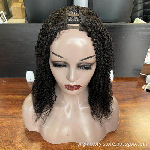Glueless U Part burmese curly wig,cheap kinky curl wigs, women hair wig human brazillian wigs